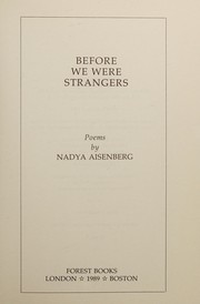 Cover of Before We Were Strangers