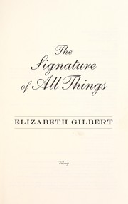 Cover of The Signature of All Things